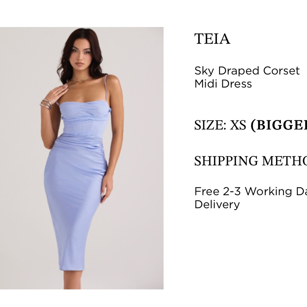 House of CB draped corset midi dress